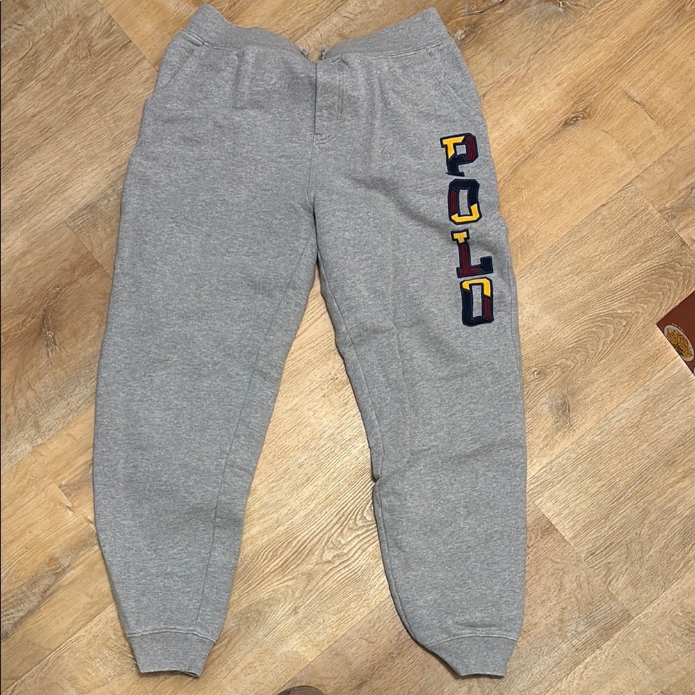 Polo by Ralph Lauren Gray Sweatpants with Elastic Waistband